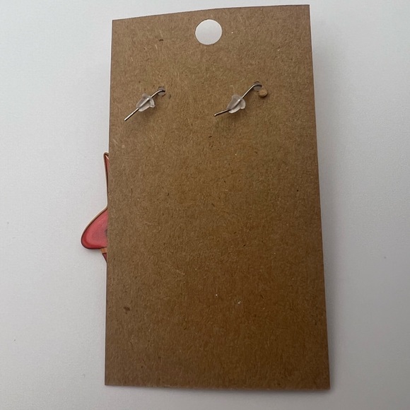 Vintage Halloween art black cat in witch hat earrings - Picture 3 of 3